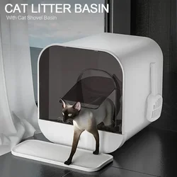 Cat Litter Basin Drawer Type Cat Litter with Cat Shovel Basin Fully Enclosed Cat Litter Basin Cat Toilet Cat Cleaning Supplies