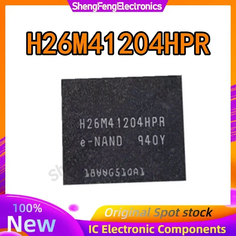 

(5piece) 100% New H26M41204HPR eMMC ver 5.1 BGA-153 H26M41204 Chipset