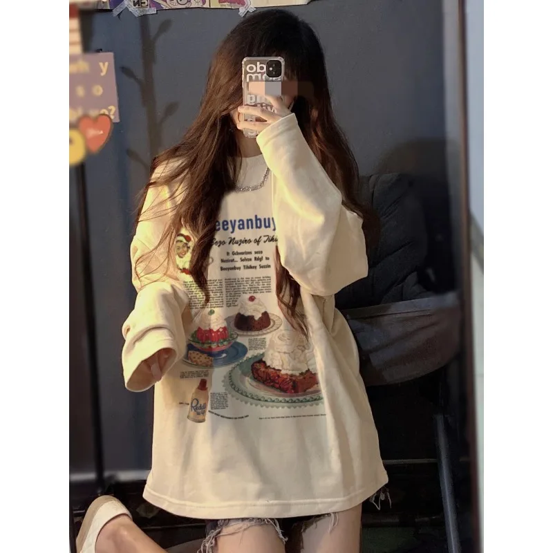 قميص بسيط وكاجوال لطيف سريع الجفاف بأكمام طويلة، تي شيرت خريفي مريح، طباعة ثلاثية الأبعاد #2