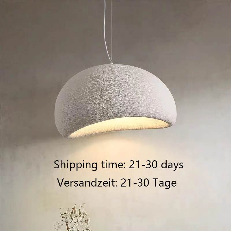 21-30 days arrival!Wabi Sabi White/Grey LED hanging Pendant lights,Lustre lamp above the kitchen island Home Decoration,D40cm