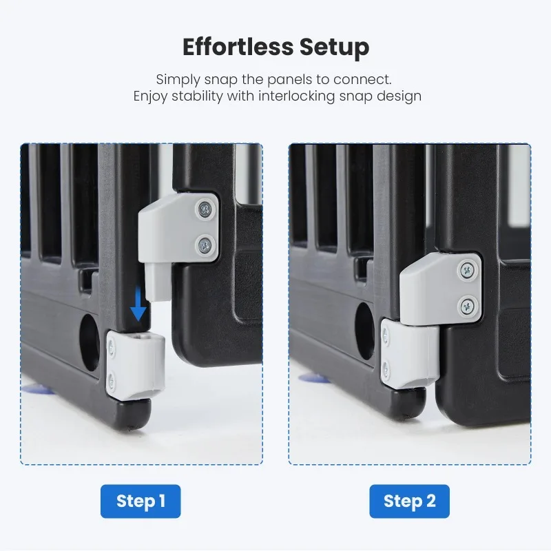 روضة كلب بلاستيكية من كونسيتا مقاس 24 بوصة، سياج للحيوانات الأليفة مكون من 4/6 ألواح للكلاب الصغيرة