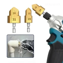 New 1/3Pcs PPR Lifting Drill Bit 20/25/32mm Titanium Step Drill Set Hex Shank Hole Opener Core Drill Bits for Water Pipe Reaming