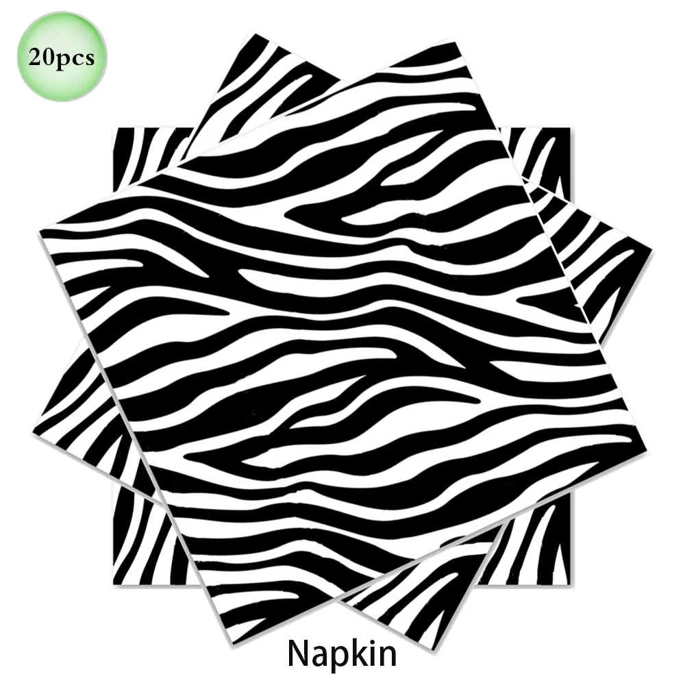 1 Satz Wald Tier Leopard Tiger Druck Platte Tischdecke Servietten Wald Banner Dschungel Safari wild eine Geburtstags feier Dekoration – Detail 18