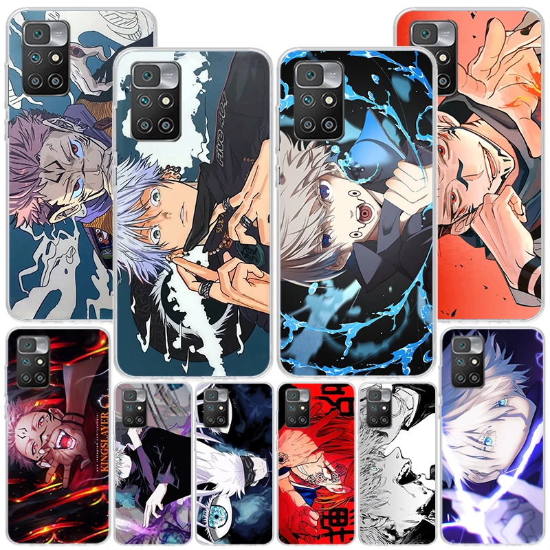 Japan Anime Jujusu Kaisen Phone Case For Xiaomi Redmi 12 12C 10 10C 10A 9 9A 9C 9T 8 8A 7 7A 6 Pro 6A K70 K60 K40 K20 S2 Print C