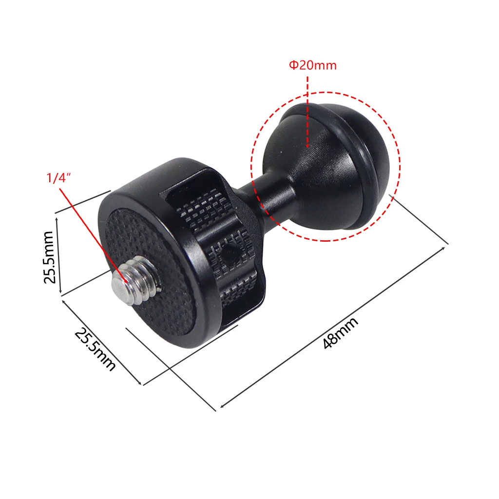 Dual 20mm Kugelkopf Clip Magic Arm Clamp 1/4 3/8 Arri Pin Adapter 360 Rotation Cage Rig Extend Mount Monitor Stand Licht Halter – Detail 9