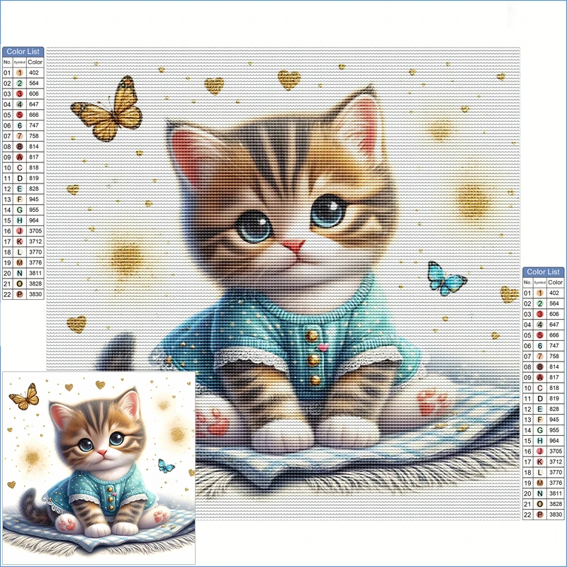 مجموعات اللوحة الماسية الحيوانية الوافدين الجدد لطيف كيتي مجوهرات عبر غرزة المنتج الفنون والحرف اليدوية الكبار الهدايا عناصر ديكور المنزل #1