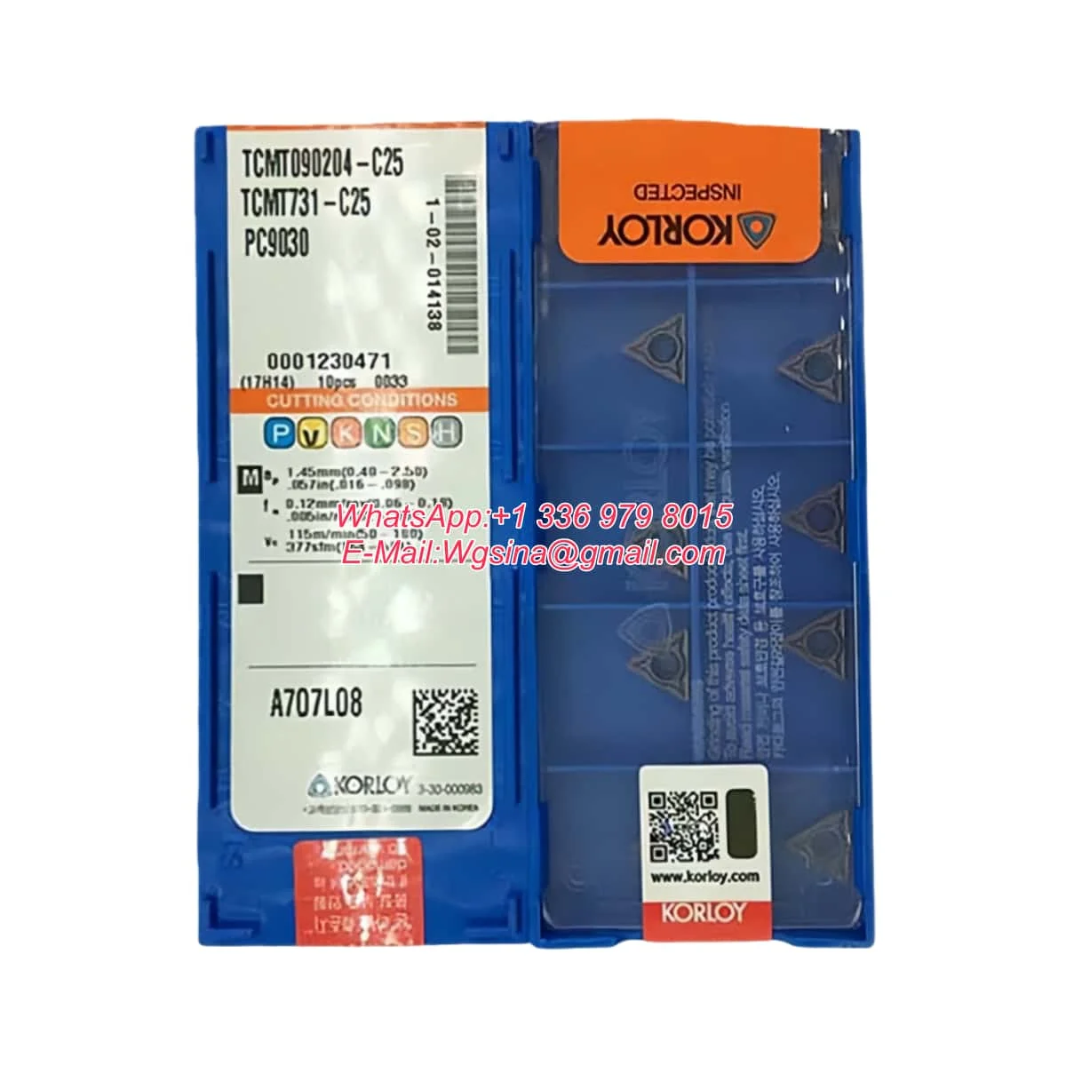 KORLOY 100% Original TCMT TCMT09 TCMT11 TCMT090204 TCMT110208 HMP NC3030 Medium Finishing Carbide Turning Inserts TurningTools