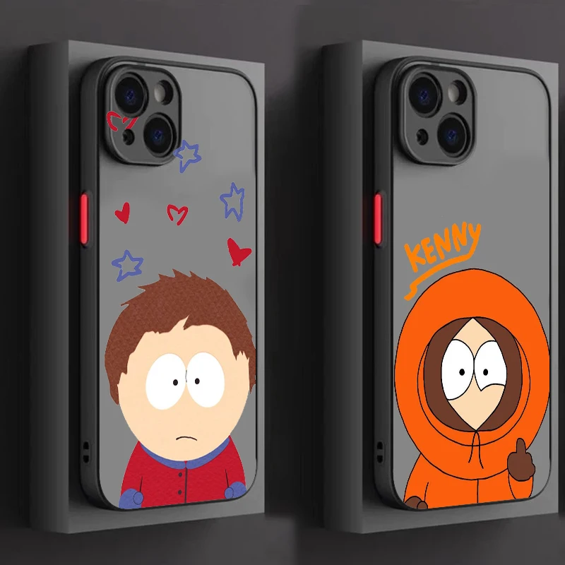 Kenny McCormick wallpaper For iPhone 15 14 13 12 11 XS X XR 8 7 6 6S Pro Max Plus Mini Frosted Translucent Phone Case