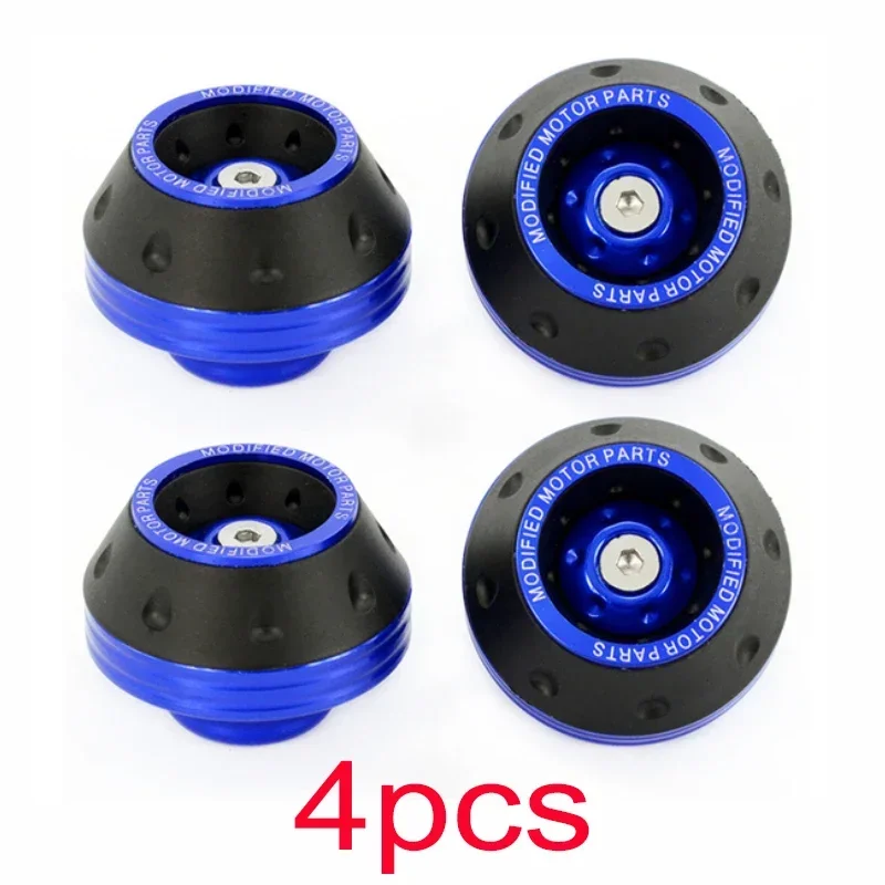 4Pcs Universal Motorrad Rad Schutz Crash Pad Motorrad Crash Protektoren Legierung Motocross Fallende Gabel Slider Tassen