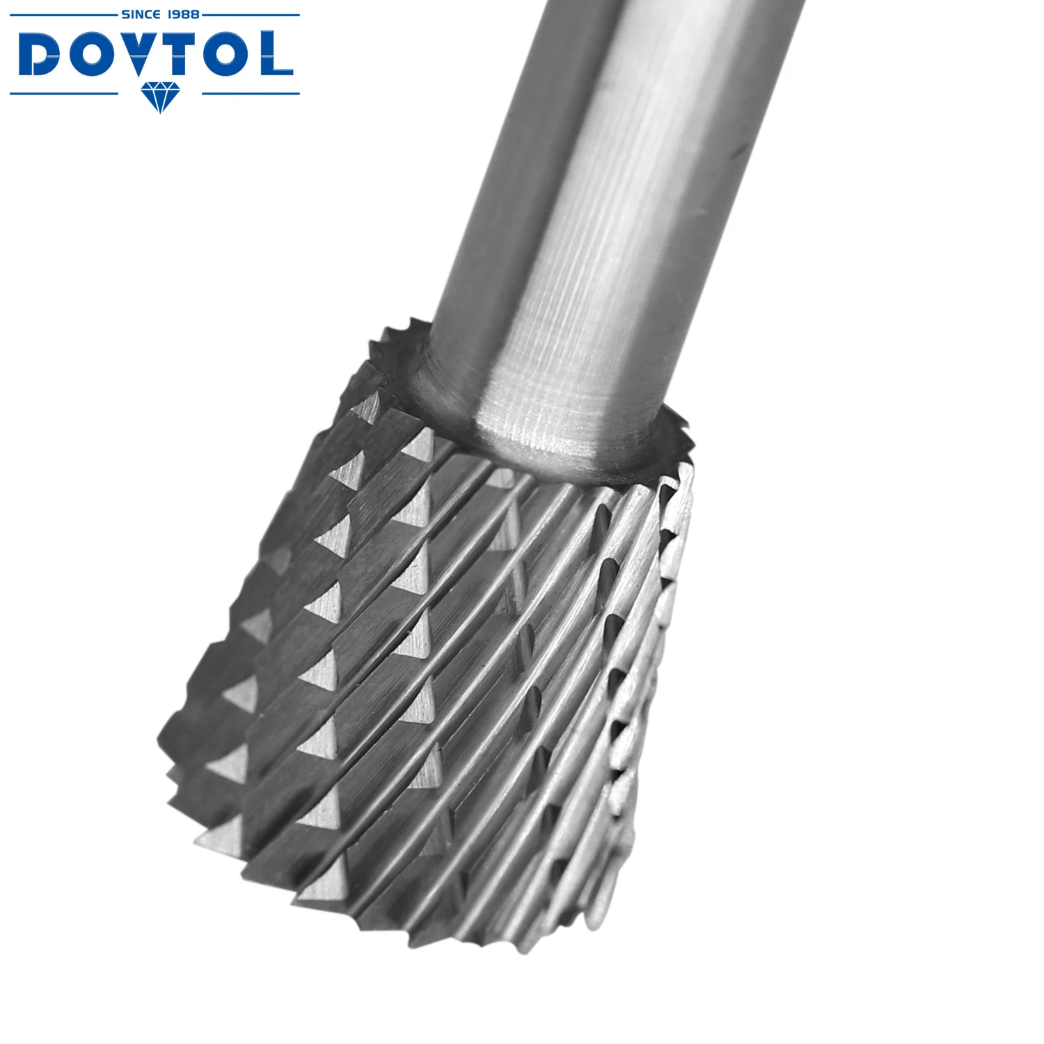 SN-4 Tungsten Carbide Burr Rotary File Inverted Cone Shape Double Cut with 1/4''Shank for Die Grinder Drill Bit