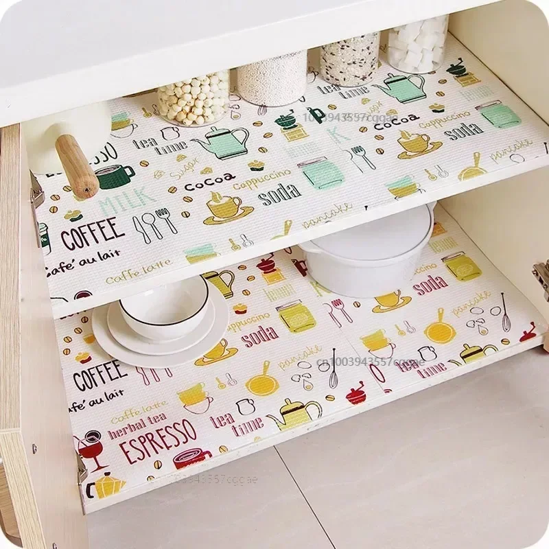 2M Kitchen Oilproof Dining Table Mat Drawers Cabinet Shelf Liners 1 Roll Flamingo Cabinet Placemat Waterproof Cabinet Mat