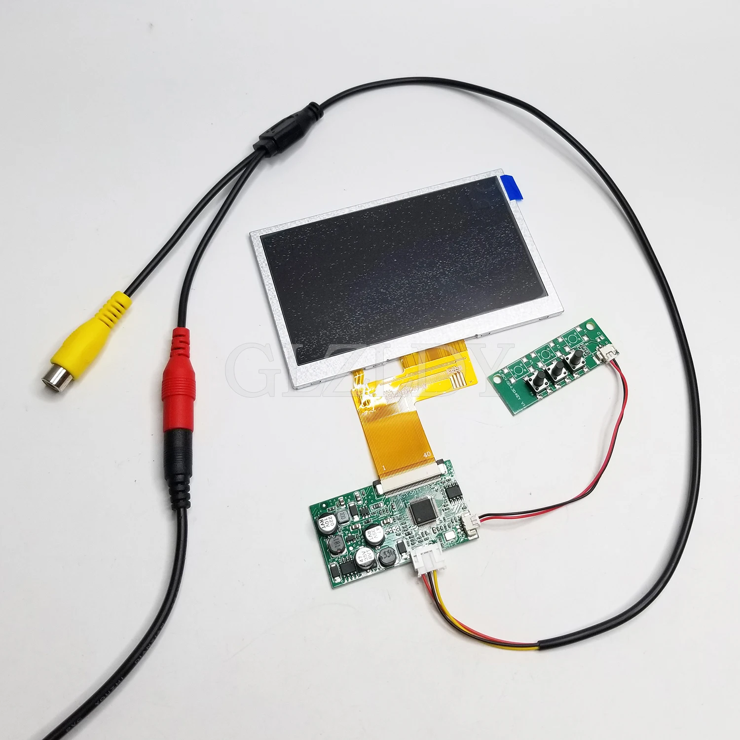 Zestaw modułu wyświetlacza TFT LCD 4,3 cala, płatki śniegu, 480x272, NTSC/PAL z płatkami śniegu, wideo RCA AV do monitora drona FPV