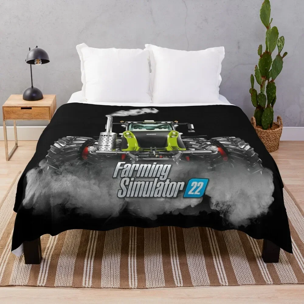 

Farming Simulator Mask 22 Class Xerion Throw Blanket Bed Fashionable Loose Extra Large Throw Blankets