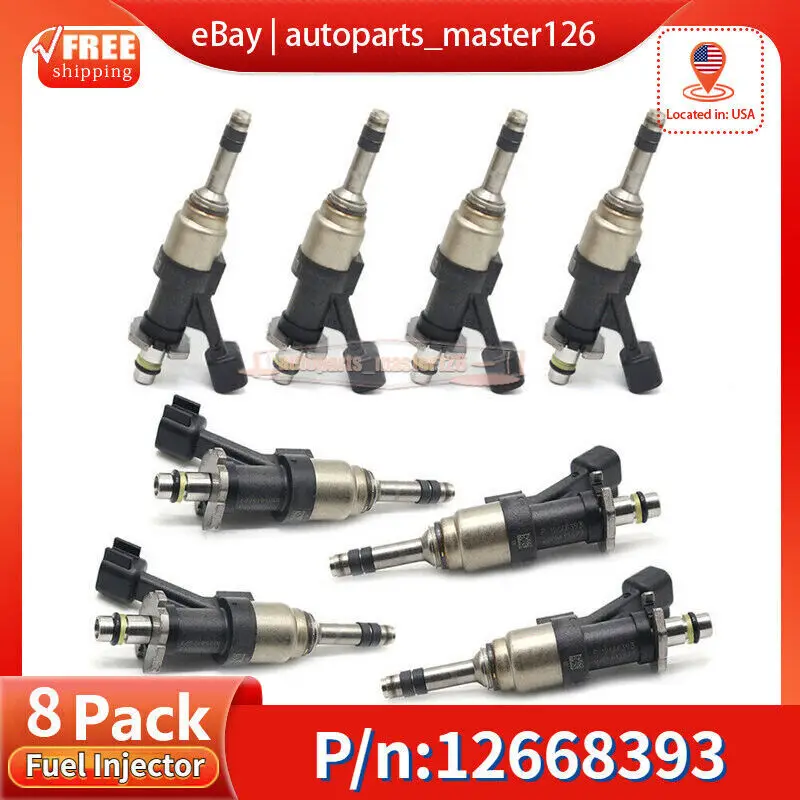 

8xPieces 12668393 For GMC SAVANA 2500 6.2L V-8 2021-2022 Fuel Injectors