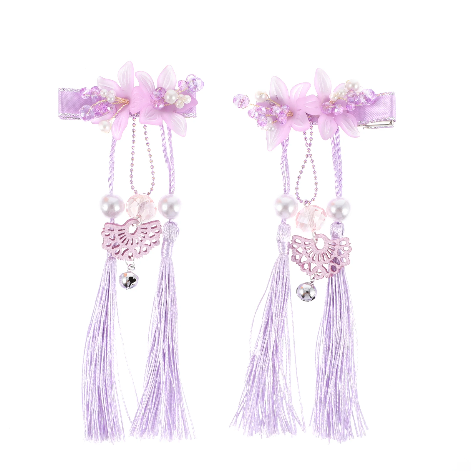 

2pcs Hairpin Accessories Violet Tassel Clip Women Beautiful Clips Ancient Style Chinese nament Lightweight Comfortable