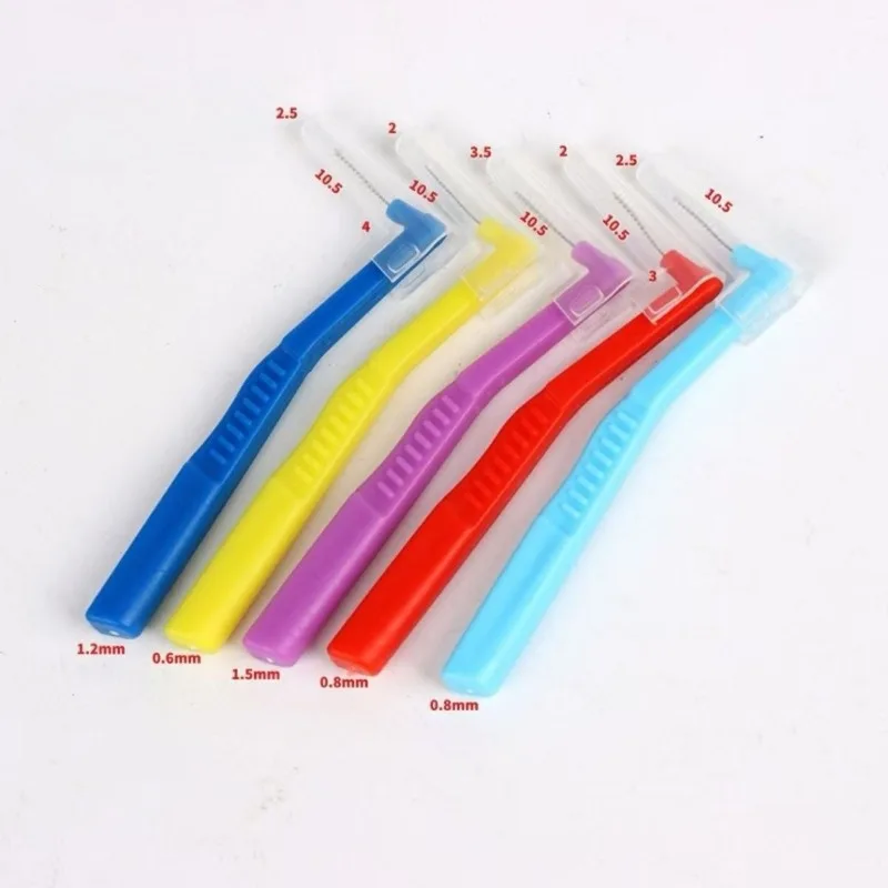 

Dental Materials L-shaped Orthodontic Toothbrush Interdental Brush Holder Portable Independent Soft Bristled Oral Cleaning Tools