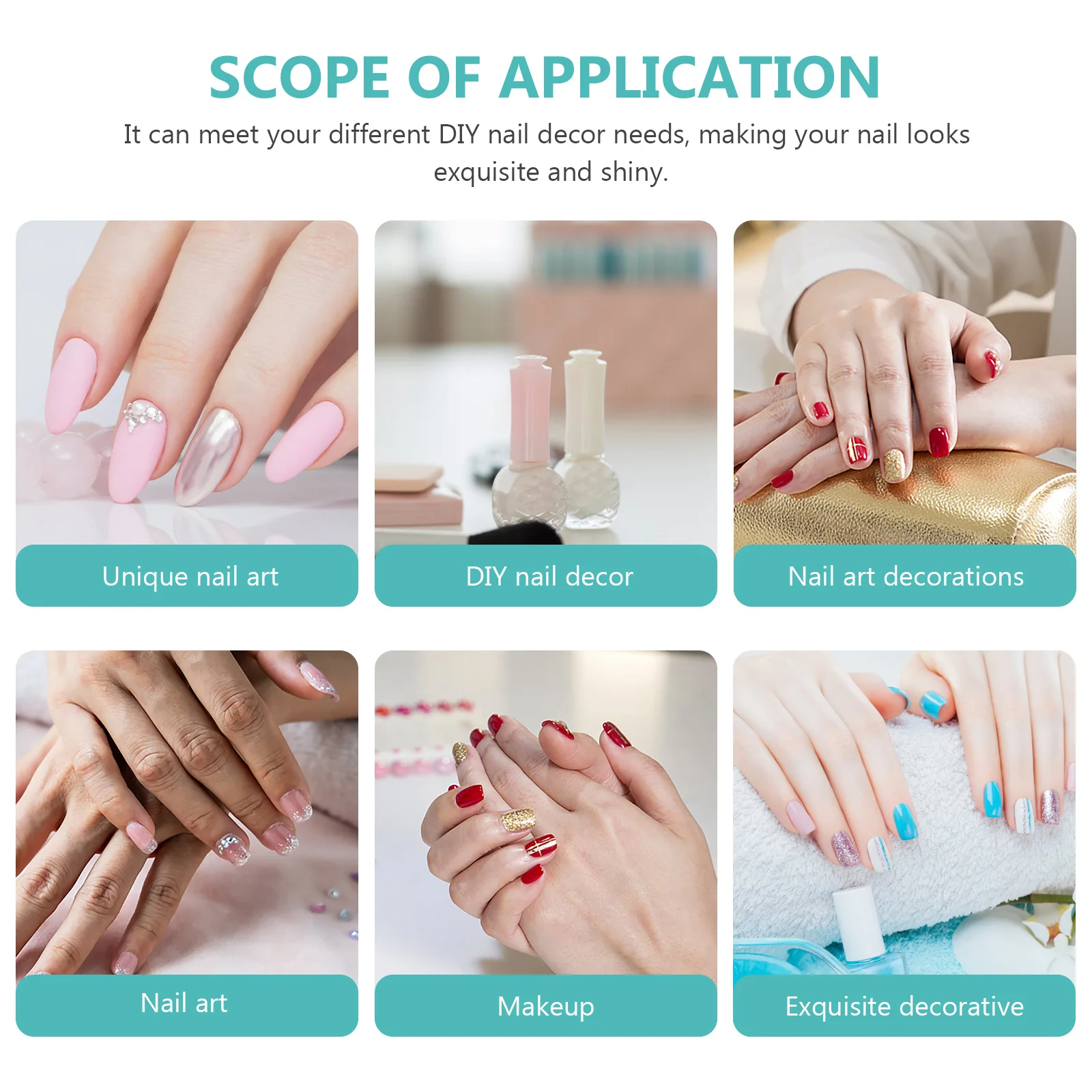 Nail Art Glitters Sequins Set Pet Diy Manicure Decorations Fingernail Shiny Design Nail Salon Accessories Manicure