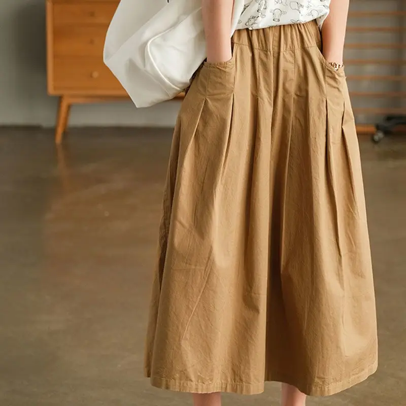 

Retro Artistic Loose Slim Cotton Linen Wide Leg Pants Women Summer Casual Linen Straight Cargo Trousers Lightweight Fashion S871