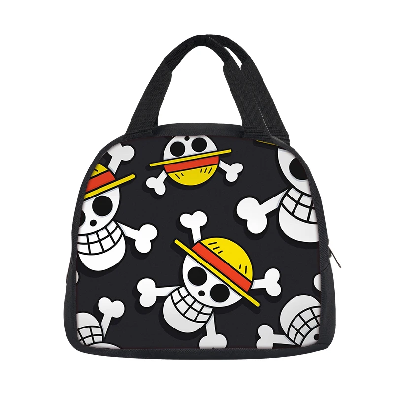 ONE PIECE Monkey D. Luffy Handbag Insulated Lunch Bag Student Bento Food Container Bags Reusable Thermal Cooler Lunch Box