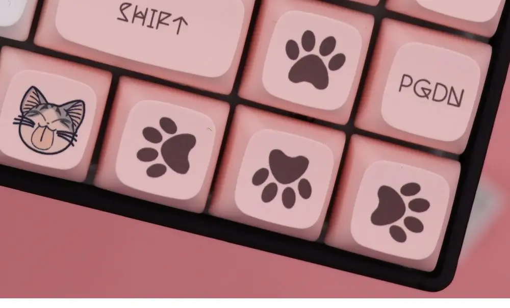 140 Key Cat Cute XDA Keycaps Adaptable 68/84/87/96/98/104/108 Teclado Mecânico Keycaps Personalizada Kawaii Custom Keycap Set