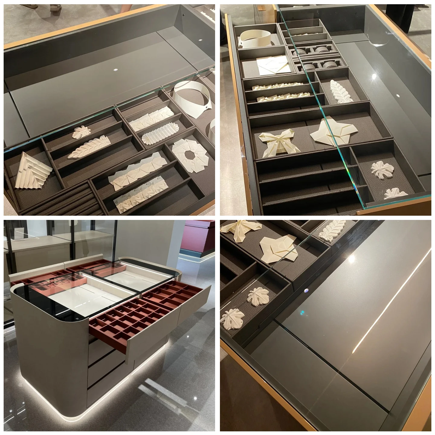 Island Table Slide Hardware Accessories Pull-Out Thickened Buffer Track Display Cabinet Three-Section Invisible Damping Rail