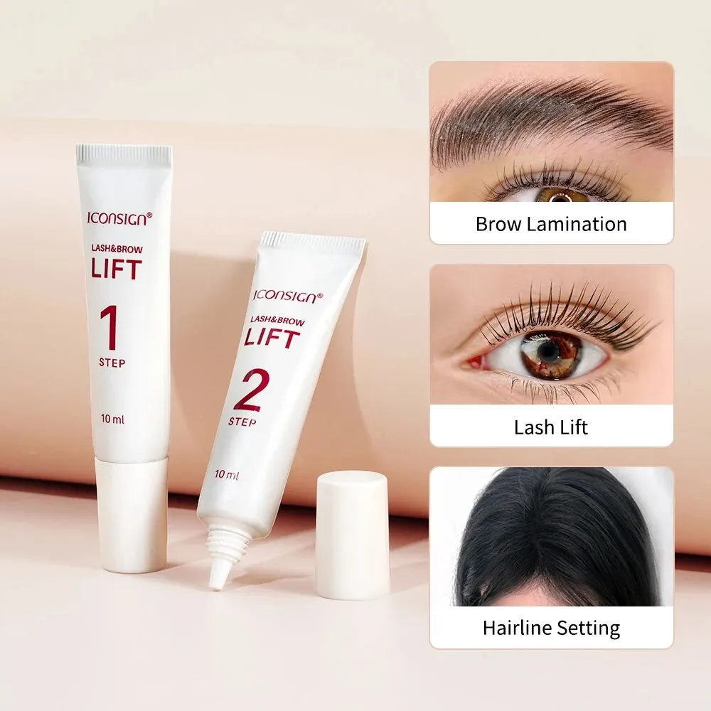 ICONSIGN 10 ml Fix Permanenten Tube Set Lash Lift Brow Lamineren Perm Fixatie Instelling Lotion Wimpers Makeup Tools