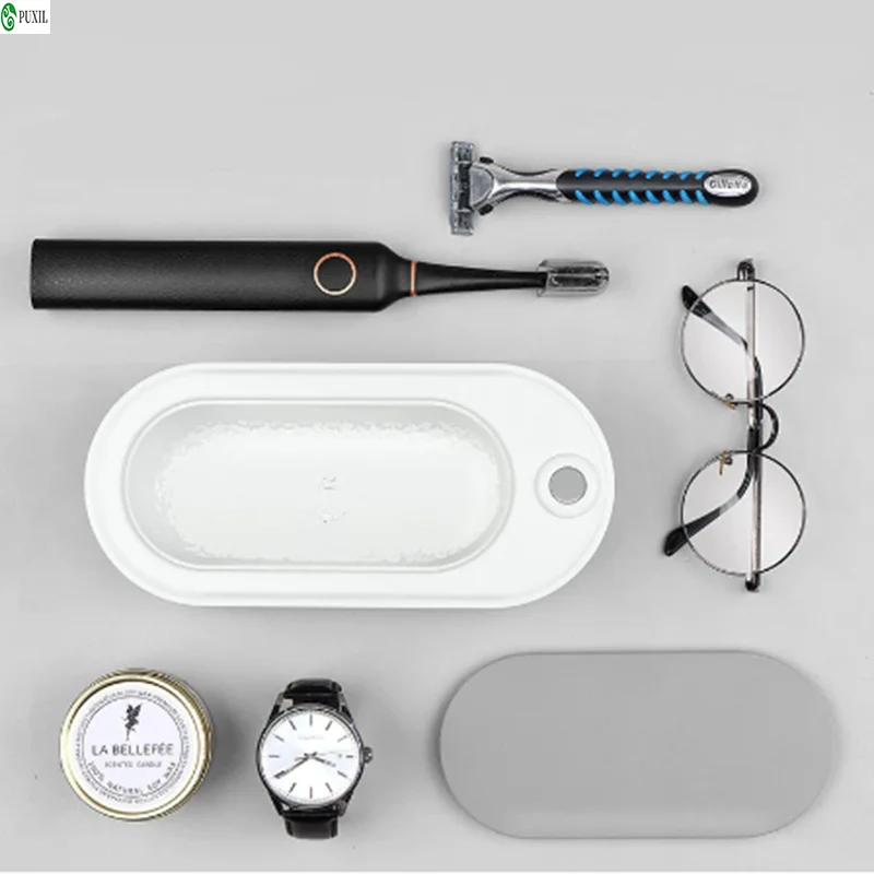 USB Portable Ultrasonic Cleaner for Glasses Jewelry Watches Dentures Coins Small Items Home Office Travel Use Mini Sonic