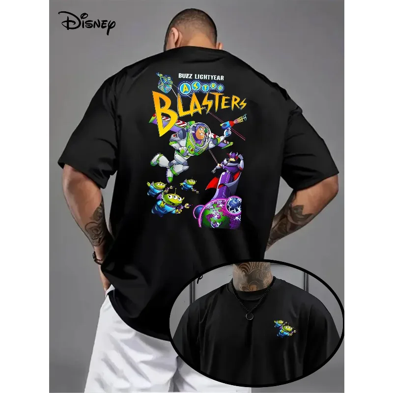 ديزني الطنانة الخفيفة بندقية الفضاء قميص تي شيرت رجالي صيف جديد كبير الرجال والنساء موضة عادية ملابس الشارع