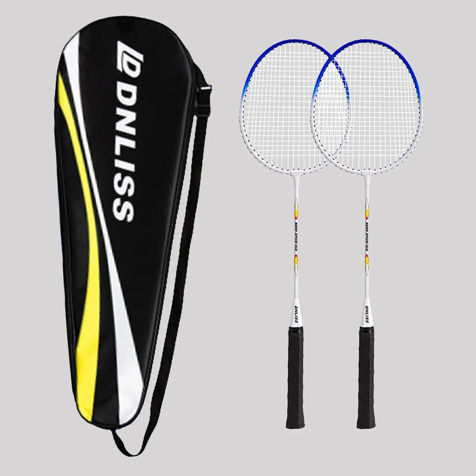

2Pcs Badminton Racket Set Lightweight Professional Durable Badminton Equipment for Adults and Teenagers Playing Backyard Game
