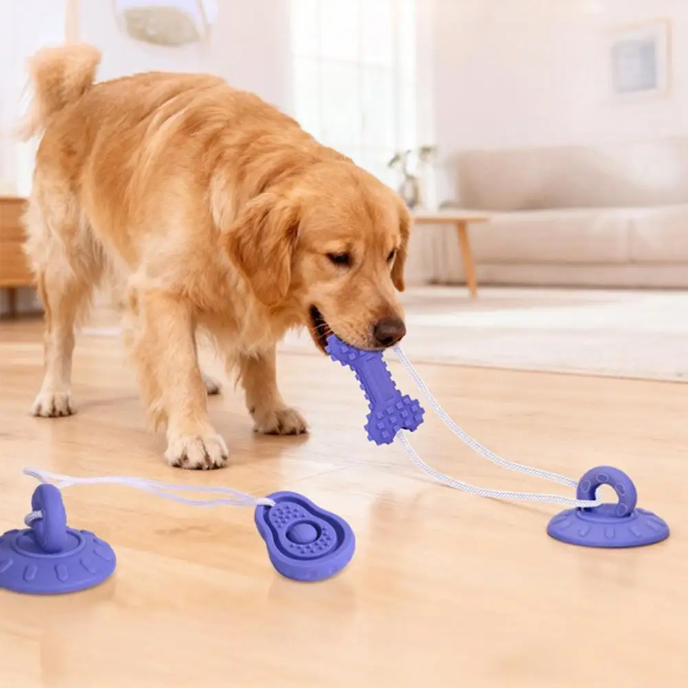 

Non- Dog Chew Toy Suction Cup Dog Rope Toy for Tug-of-war Puppy Teething Chew Toy Teeth Cleaning Pet for Boredom Relief Dog Chew
