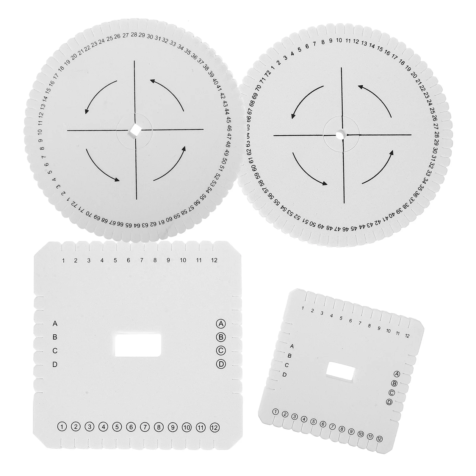 

1 set Braiding Disk Set 10x10cm 15x15cm Square 16x16cm Round 72 Holes Foam Board Jewelry Making Tools Bracelet Kit