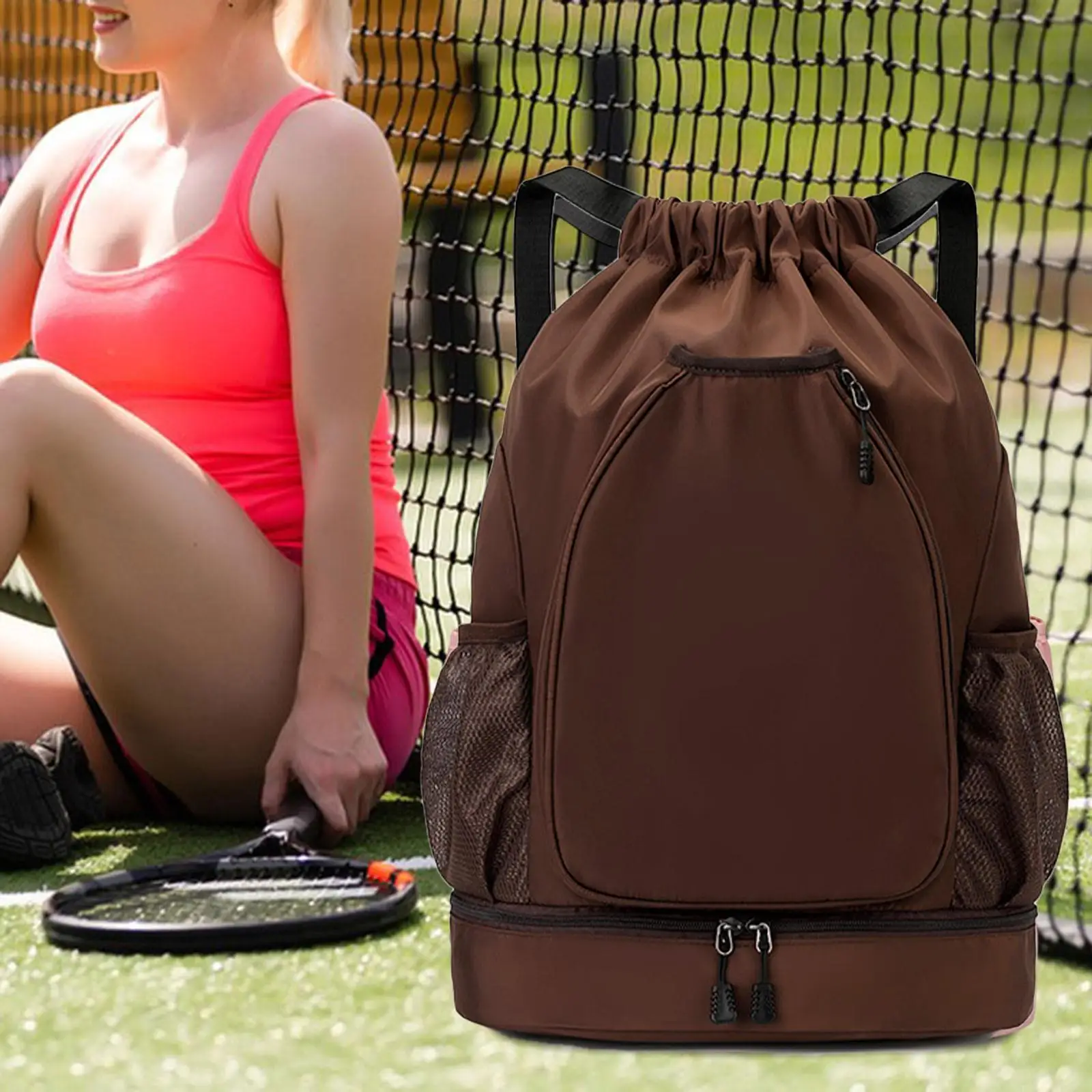 

Теннисный рюкзак водонепроницаемый, многофункциональный, профессиональный, для пиклбола, бадминтона, спортзала, сумка для теннисных ракеток, вмещает 2 ракетки