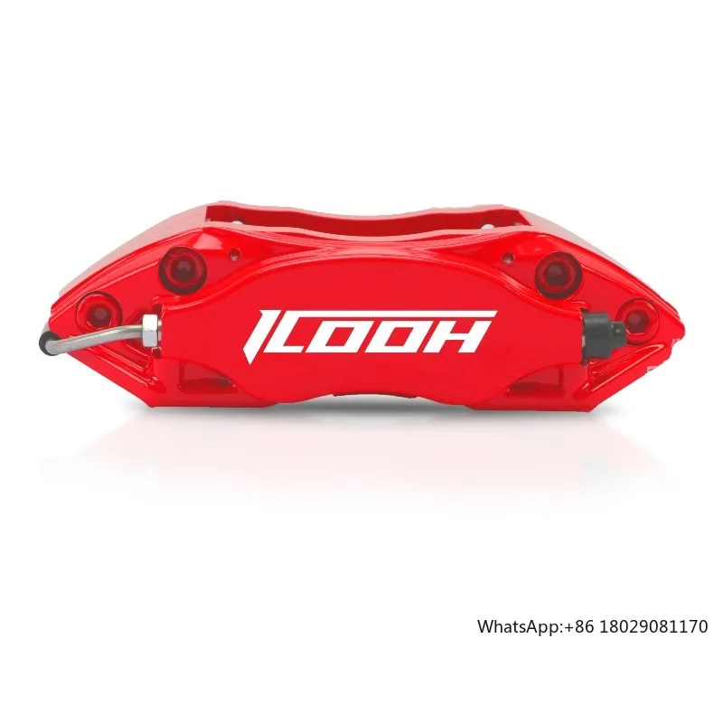 ICOOH Racing D45 Brake Caliper Rear Wheel 4 Pistons Split Forged with 280/300MM Assemblies Aluminum Alloy for 15/16 Inch Rim