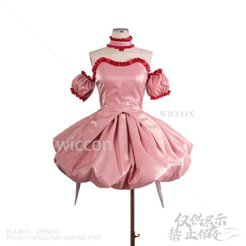 Anime tokyo mew mew cosplay momomiya ichigo traje vestido rosa lolita morango gato orelha cauda adereços perucas para meninas personalizado