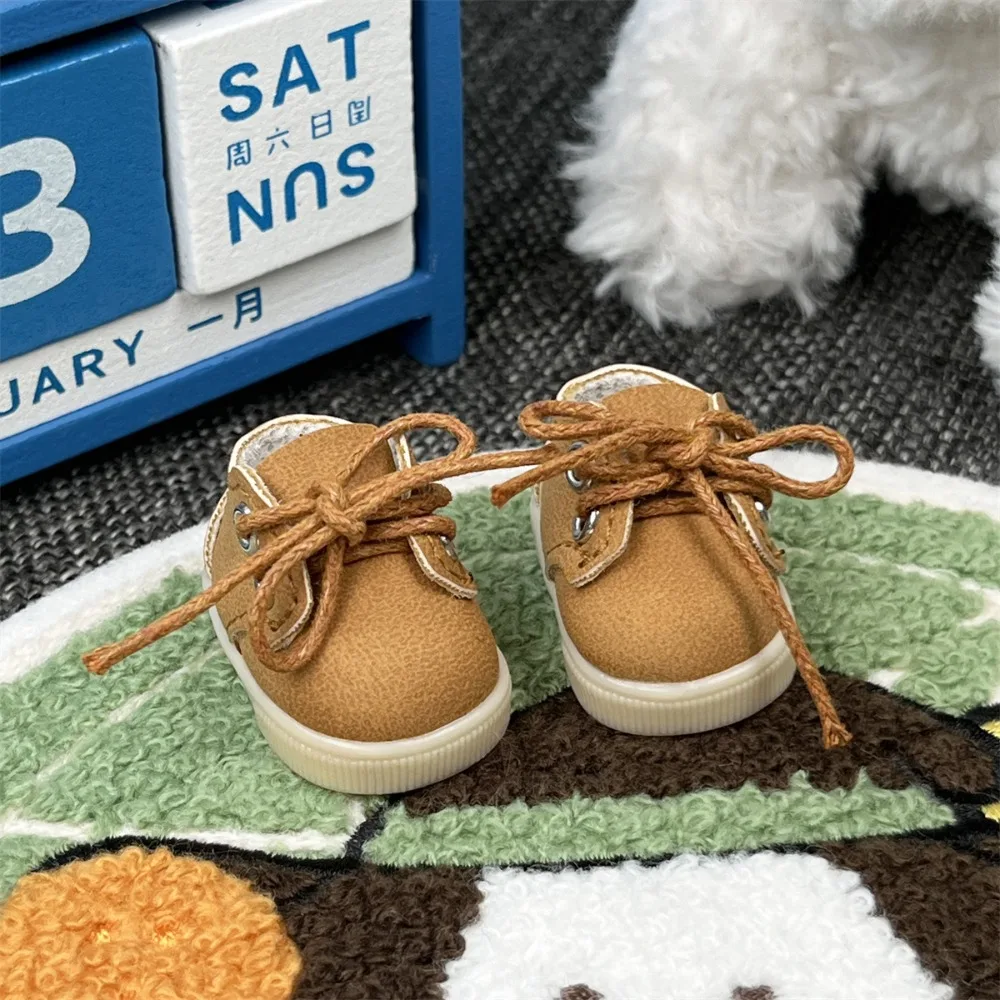 

Sitting Party Doll Mini Leather Shoes Universal Sneakers Cotton Doll Leather Shoes PU 1 Pair Doll Clothes Shoes Birthday Gift