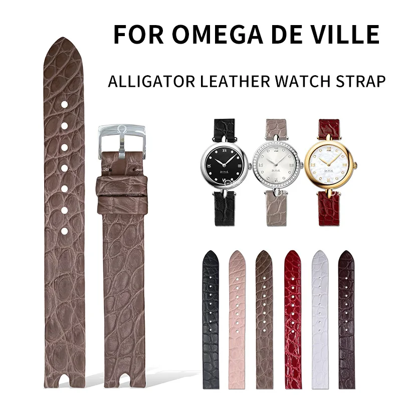 

ПОДСТАВКА ДЛЯ OMEGA DE VILLE, КОЖАНЫЙ РЕМЕНЬ ДЛЯ ЧАСОВ АЛЛИГАТОРА