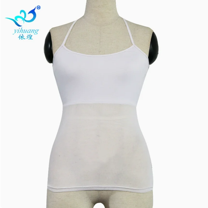 1pcs/lot woman belly dancing top lady solid halter milk silk training dancing top