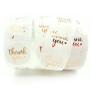 Vielen Dank für dekorative Aufkleber, geeignet für Partygeschenke, Umschläge und Geschäftspackungsetiketten, Goldrosa, perfekt, 500 Stück pro Rolle 12 Hauptverkäufe für sich selbst zu erzählen, danke - №9