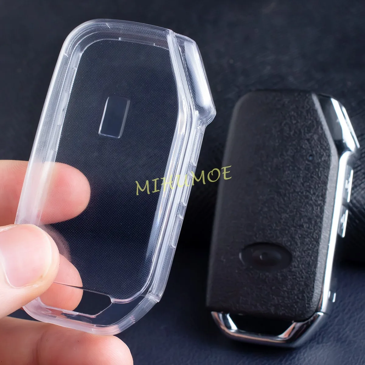 Zwart Transparant Autosleutelzakje Case Cover Shell Sleutelhanger Voor Kia Optima Forte Soul Sorento K3 K5 K8 Seltos Cerato Niro Telluride
