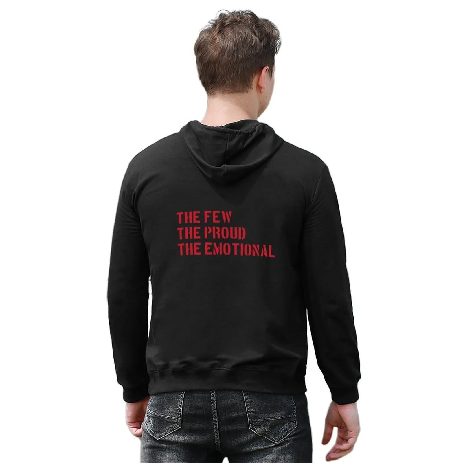 The Few, The Proud, The Emotional Hoodie Herrenbekleidung ästhetische Kleidung Herrenbekleidung Herren Herbstkleidung Hoodie Grafik