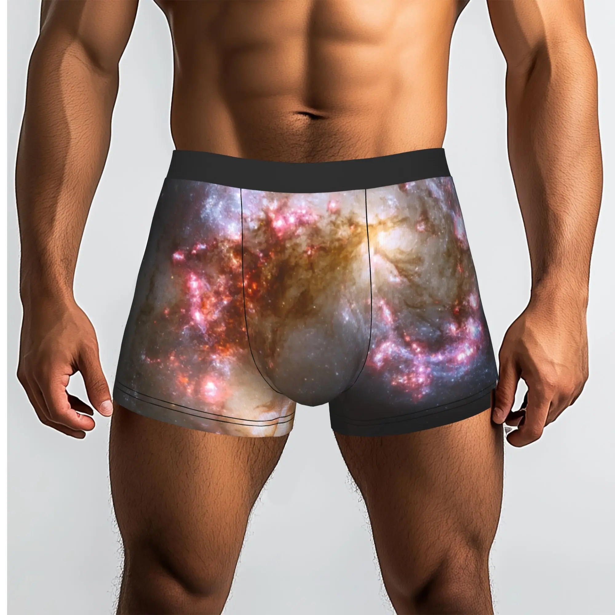 Customized Male Cool The Antennae Galaxies Underwear  Boxer Briefs Breathable Shorts Panties Underpants
