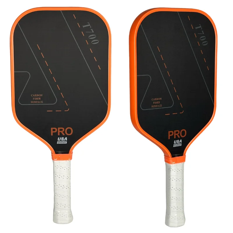 T700 Carbon Fiber Pickleball Paddle, Carbon Friction Surface, Polymer Honeycomb Core, Enhanced Power, Spin and Control, 16mm