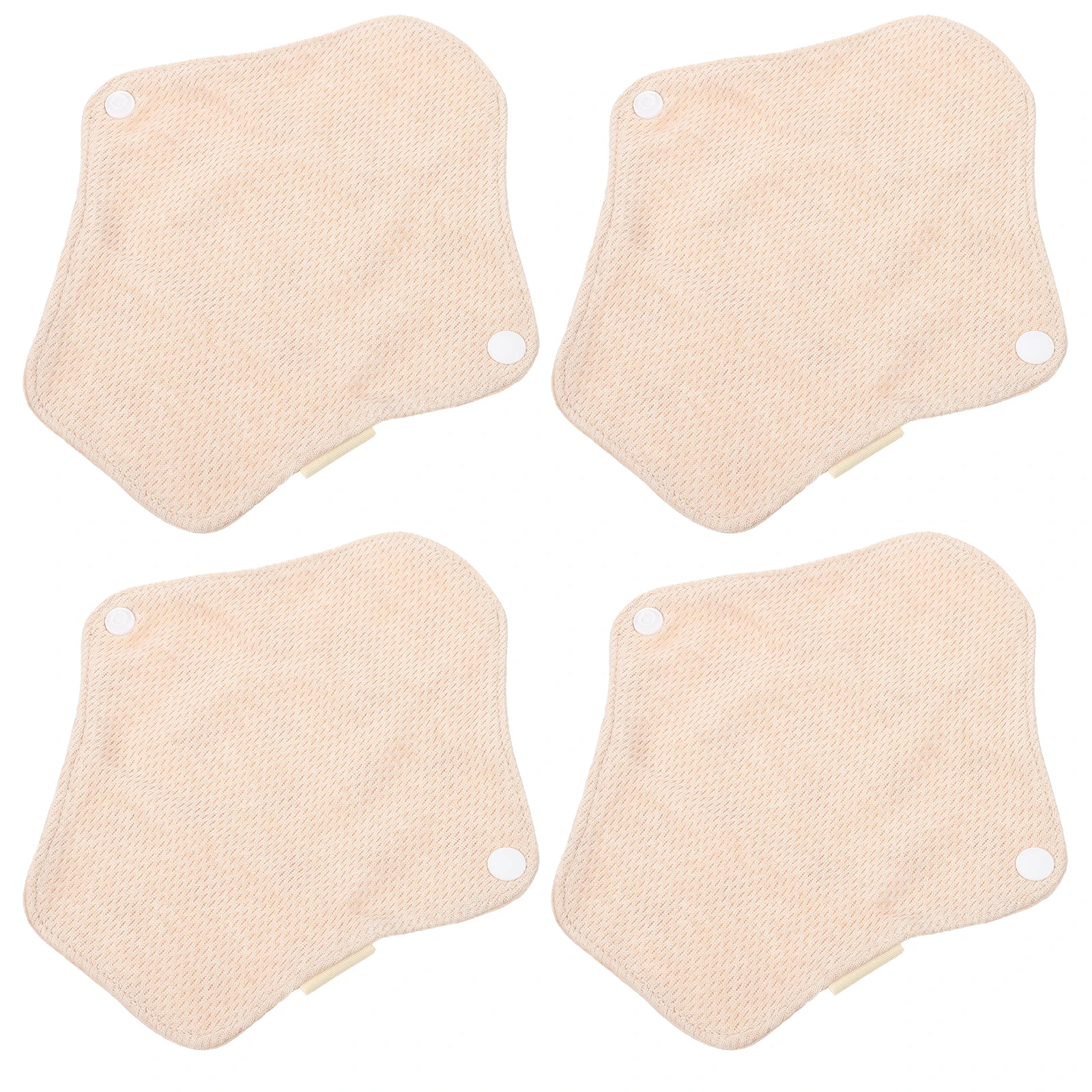 

4PCS Washable Napkins Reusable 180mm Beige Women Pads Washable Sanitary Napkins Travel Family Hiking Outdoor Daily Use