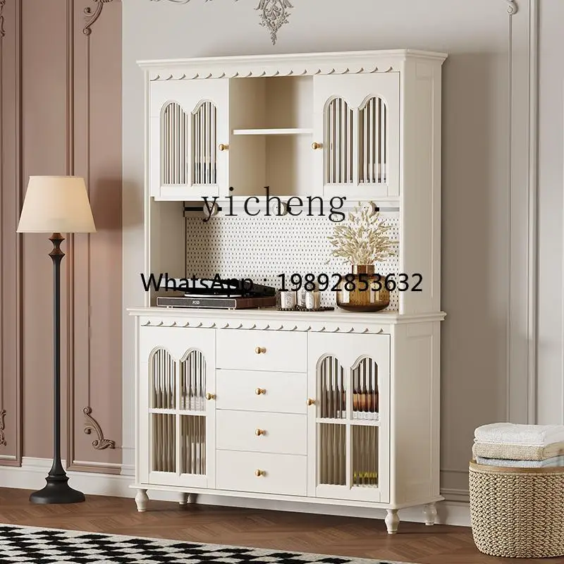 

DDZZ solid wood side locker upper and lower double-layer guest restaurant storage cupboard home decoration accessories