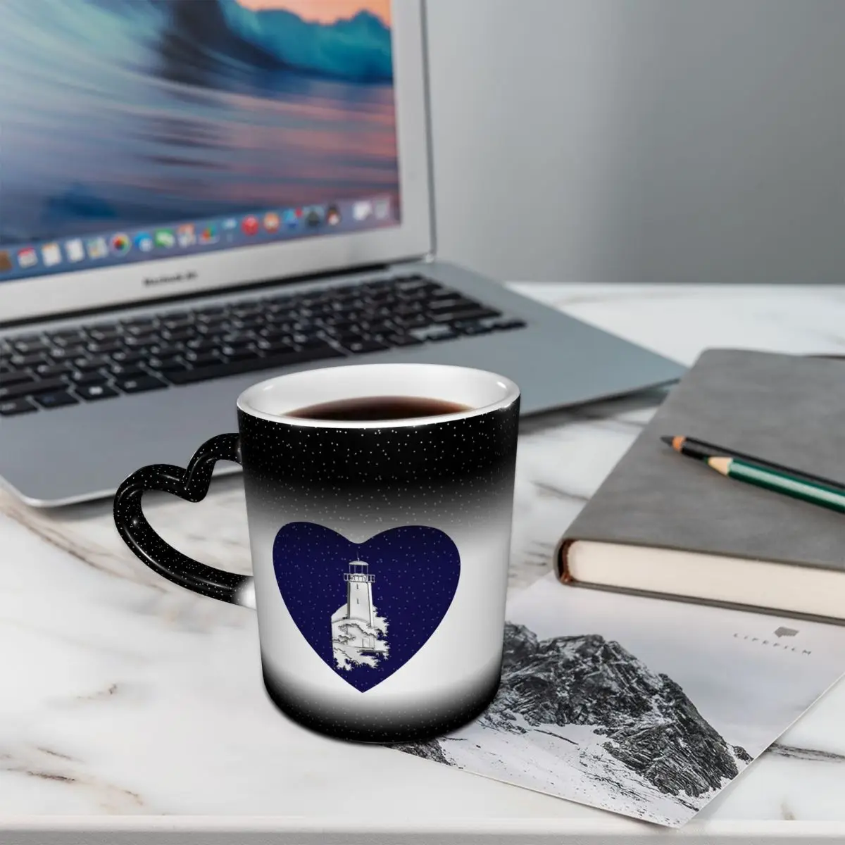 Nautical Chrome Mighty Lighthouse Mug Funny Ceramic Coffee Cups Tea Mugs Milk Cup Drinkware Gift for Friends