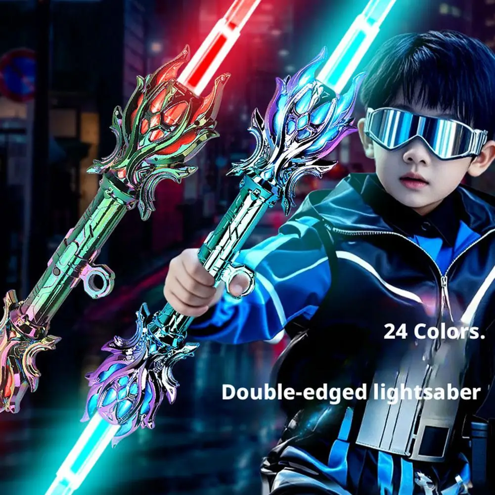 Telescopic Sword Gravity Sword Light Up Sword Kids Toy Knife 12Color Lightsaber Kids Laser Sword Toy Party Glow Swords Coser Toy