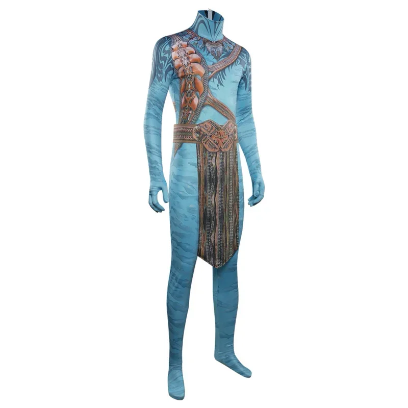 Jake Sully Cosplay Men Costume Aar 2 Movie The Way Of Water Roleplay Fantasia Man Jumpsuit Halloween Carnival Cloth Disguise