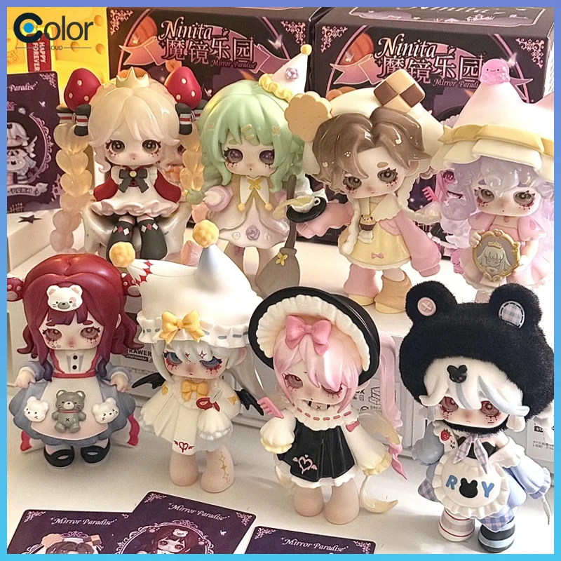 

Подлинная глухая коробка серии Ninita Magic Mirror Paradise. Первое поколение модных фигурок и декоративных фигурок.