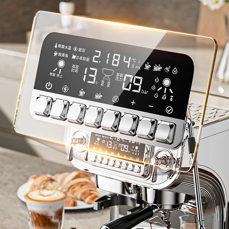 Semi-automatic professional double boiler latte coffee maker innovative espresso machine view 4