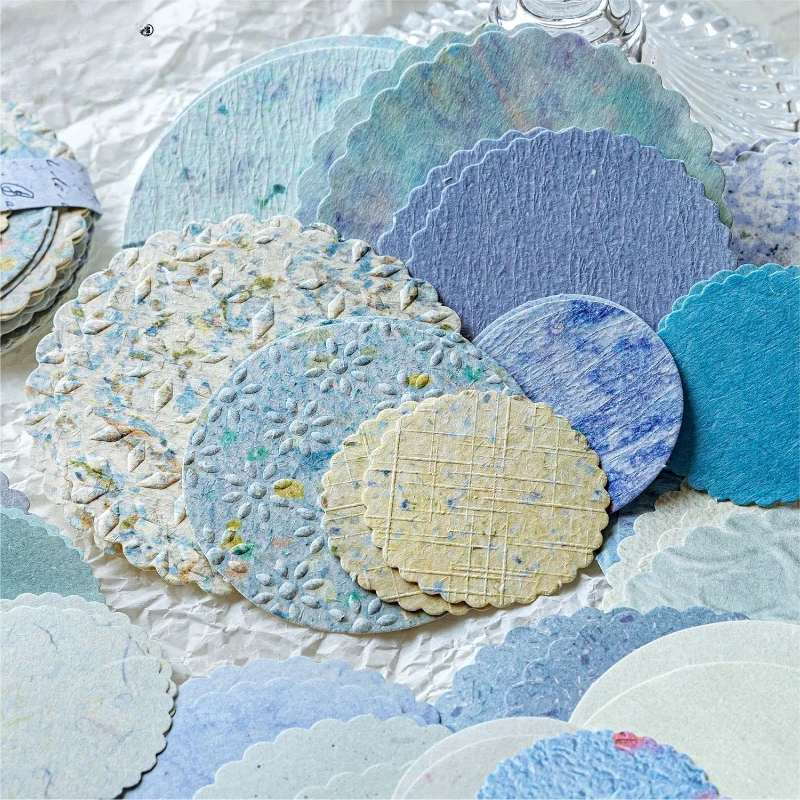 Letterpress Round Material Paper Paper Between Discs Series Light Retro Hand Account DIY Collage Base Background Paper